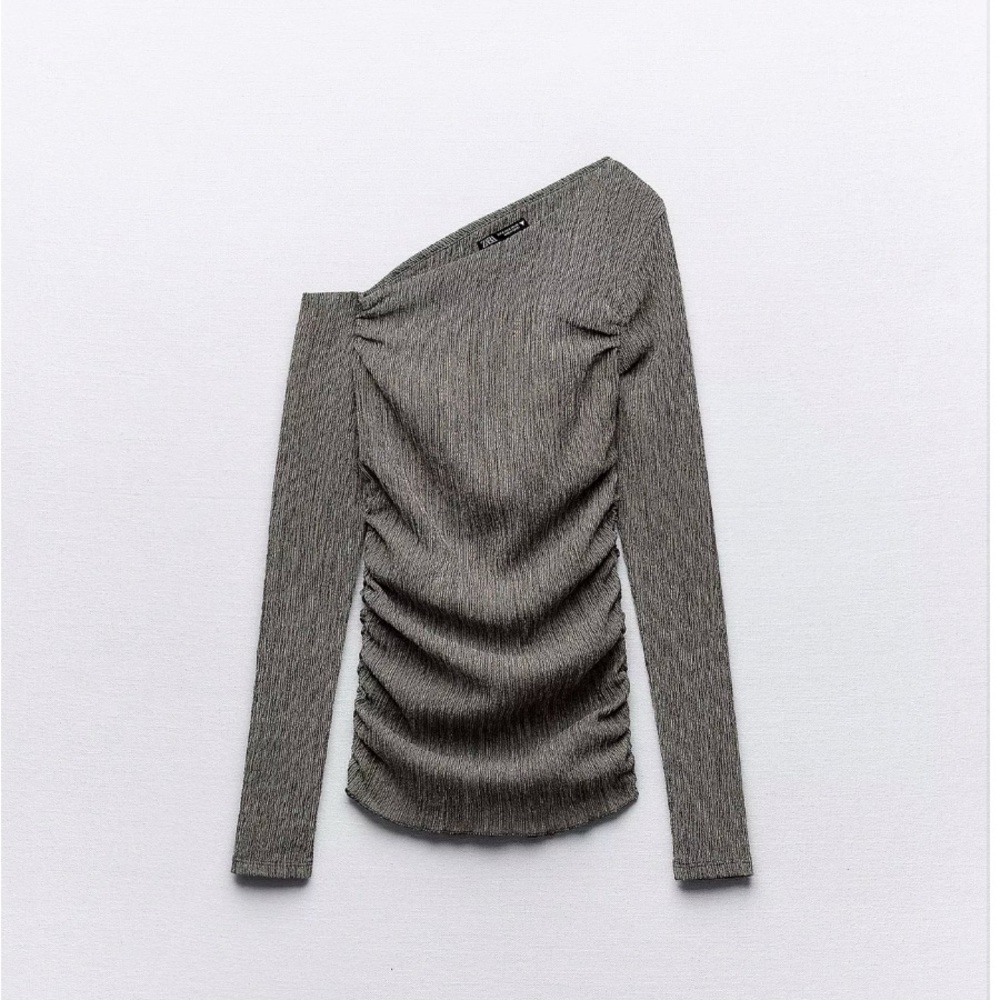 Zara Textured Asymmetric Knit Top and Pants NWT. - Picture 2 of 3